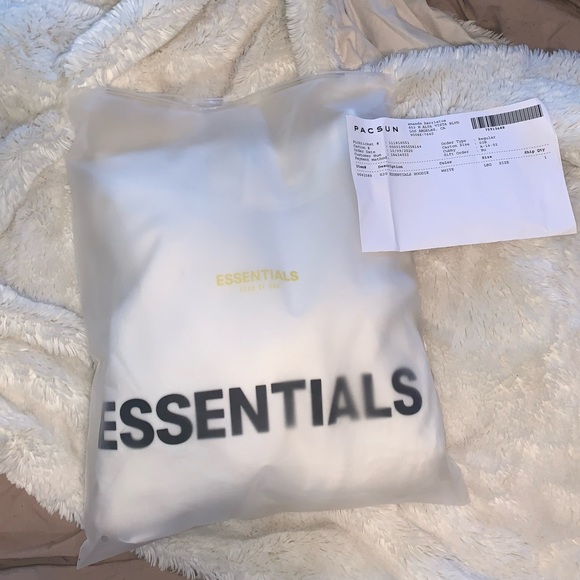 FEAR OF GOD ESSENTIALS Pullover Hoodie White - Picture 3 of 4